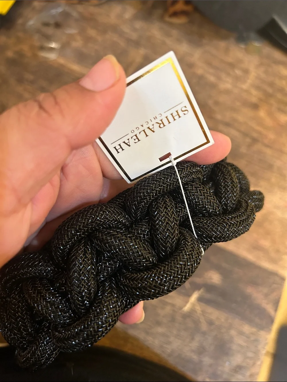 Shiraleah Black Braided Padded Headband